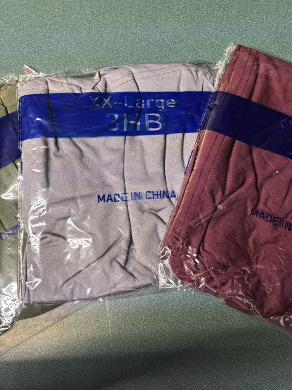 Women's Bike Shorts - Olive green, grey and plum